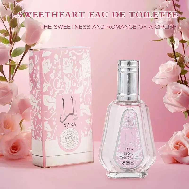 العطر 50mlard zaafaran yara الأصلي نساء eau de parfum shophrodisiac عطر خفيف طويل الجودة عالية الجودة سهلة الحمل Q241214