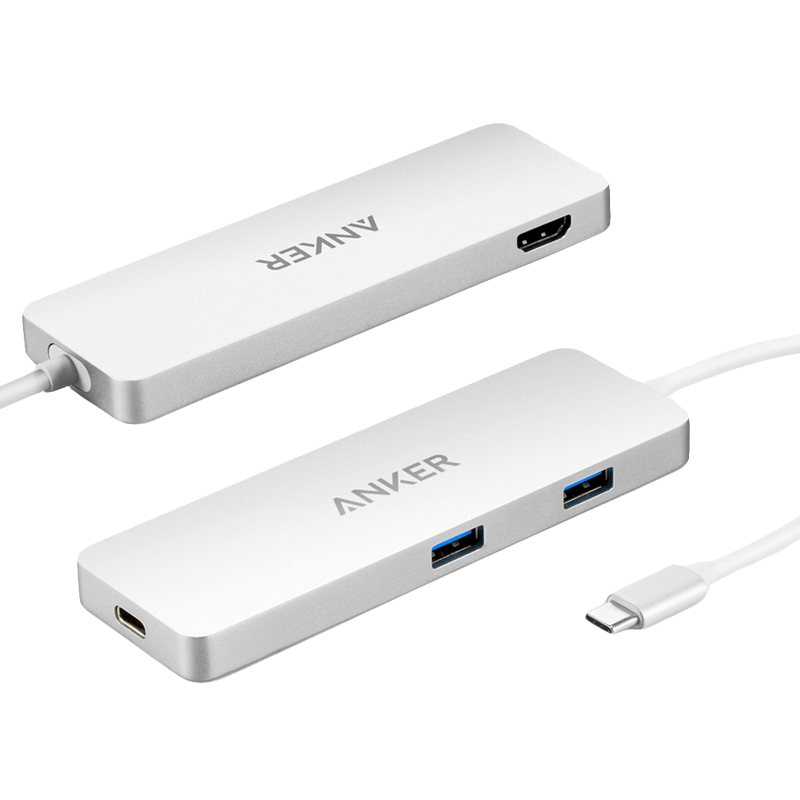 مخرج وصلات تايب سي من انكر و مخرج HDMI – فضي-A8342H41