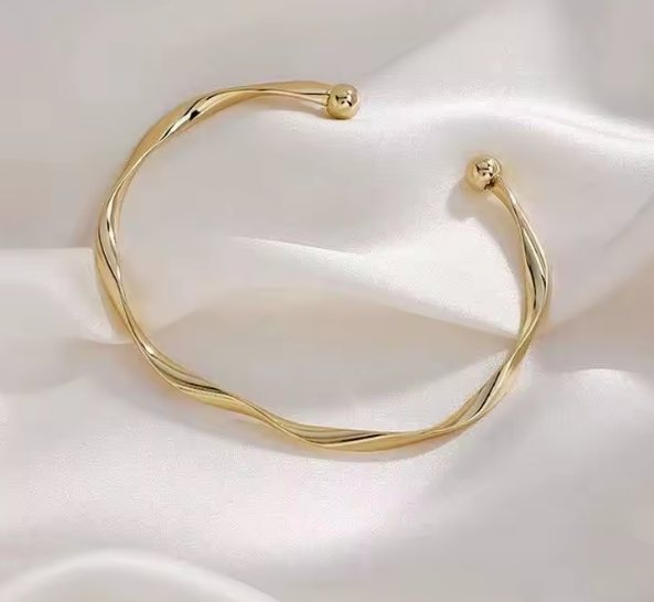 سوار مشترك من الفولاذ المقاوم للصدأ مطلي بالذهب والخيزران – 2025، هدية رومانسية للنساء والرجال