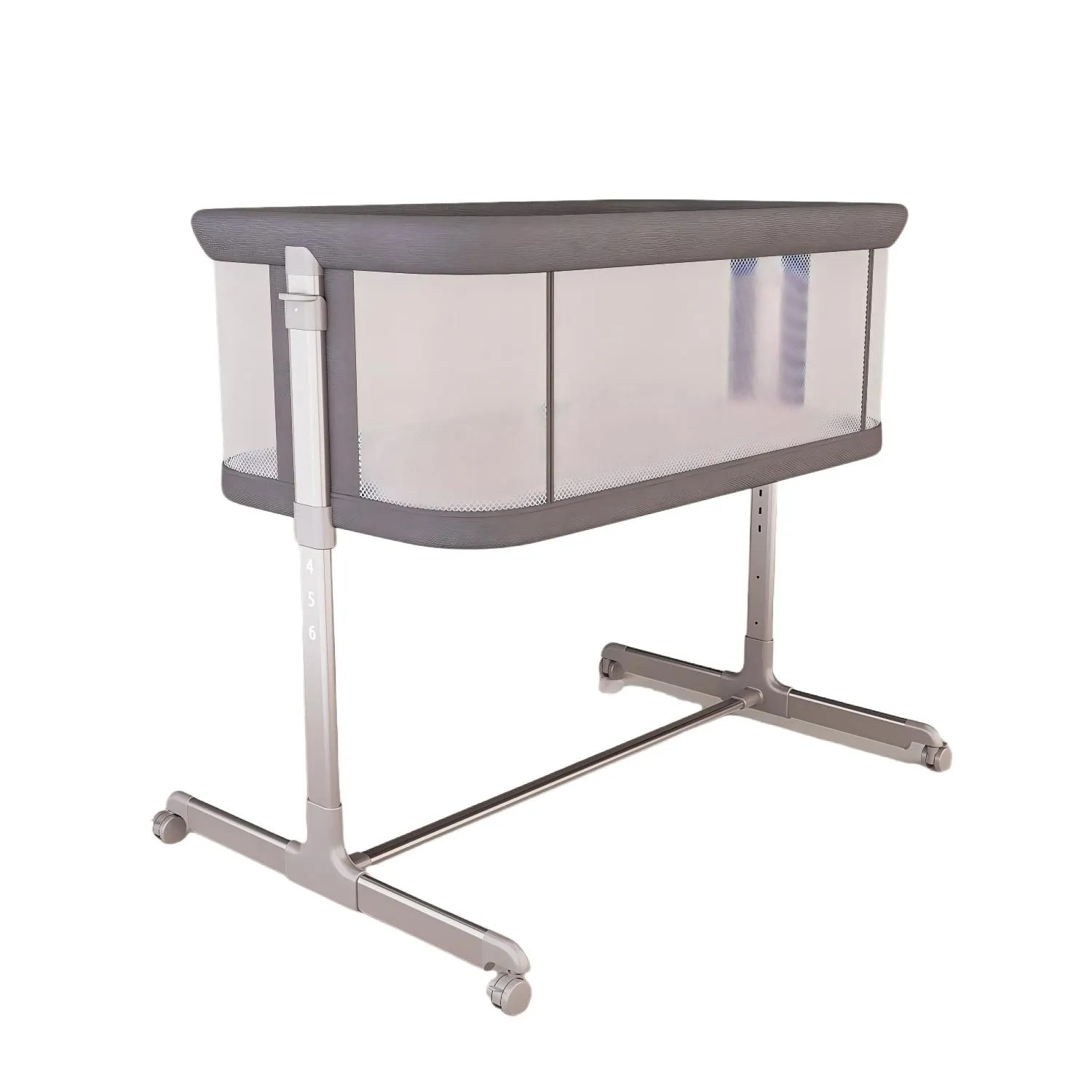 Baby Cribs Portable Baby Bedside Sleeper with 4 Lockable Wheels-Lightweight and easyto move--take it anywhere