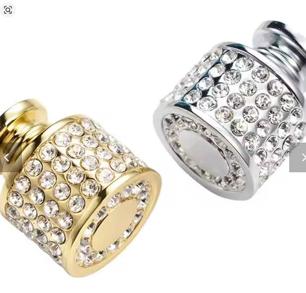 مقابض درج كريستالية – فتحة واحدة، ألوان متعددة للخزائن والأثاث