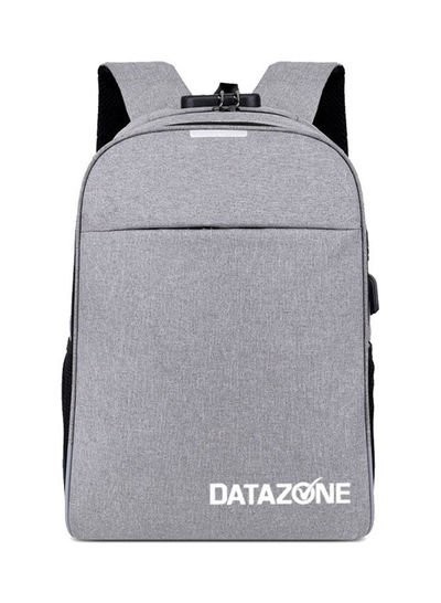 داتا زون حقيبة ظهر للابتوب متعددة الأغراض ومضادة للسرقة رمادي