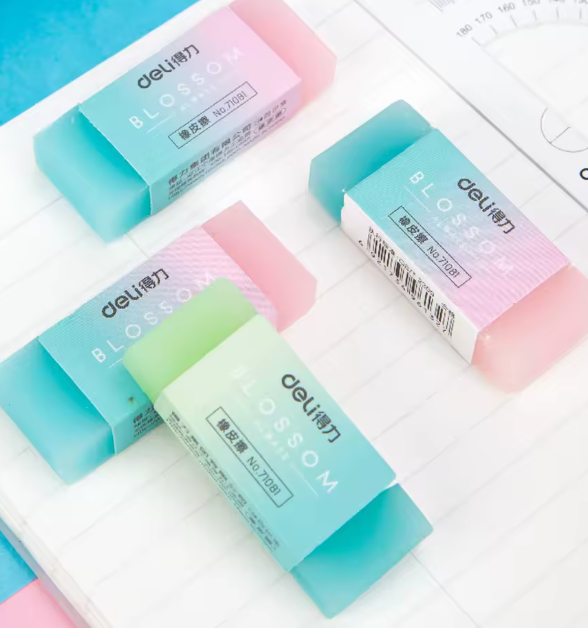 ممحاة قلم رصاص ملونة متدرجة – ديلي كاواي، قرطاسية مدرسية لطيفة وخالية من الفوضى