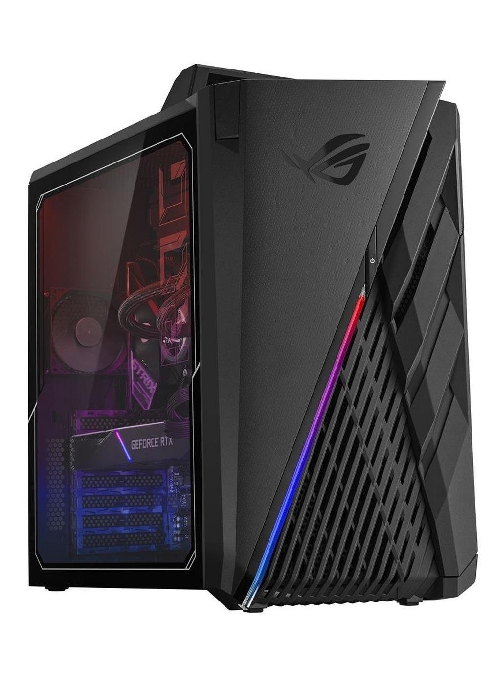 كمبيوتر اسوس ROG Strix Tower ، معالج Core i7-11700KF / ذاكرة 32 جيجابايت / هارد 2 تيرابايت + 512 جيجابايت SSD / بطاقة رسومات NVIDIA GeForce RTX 3070 سعة 8 جيجابايت / DOS / أسود