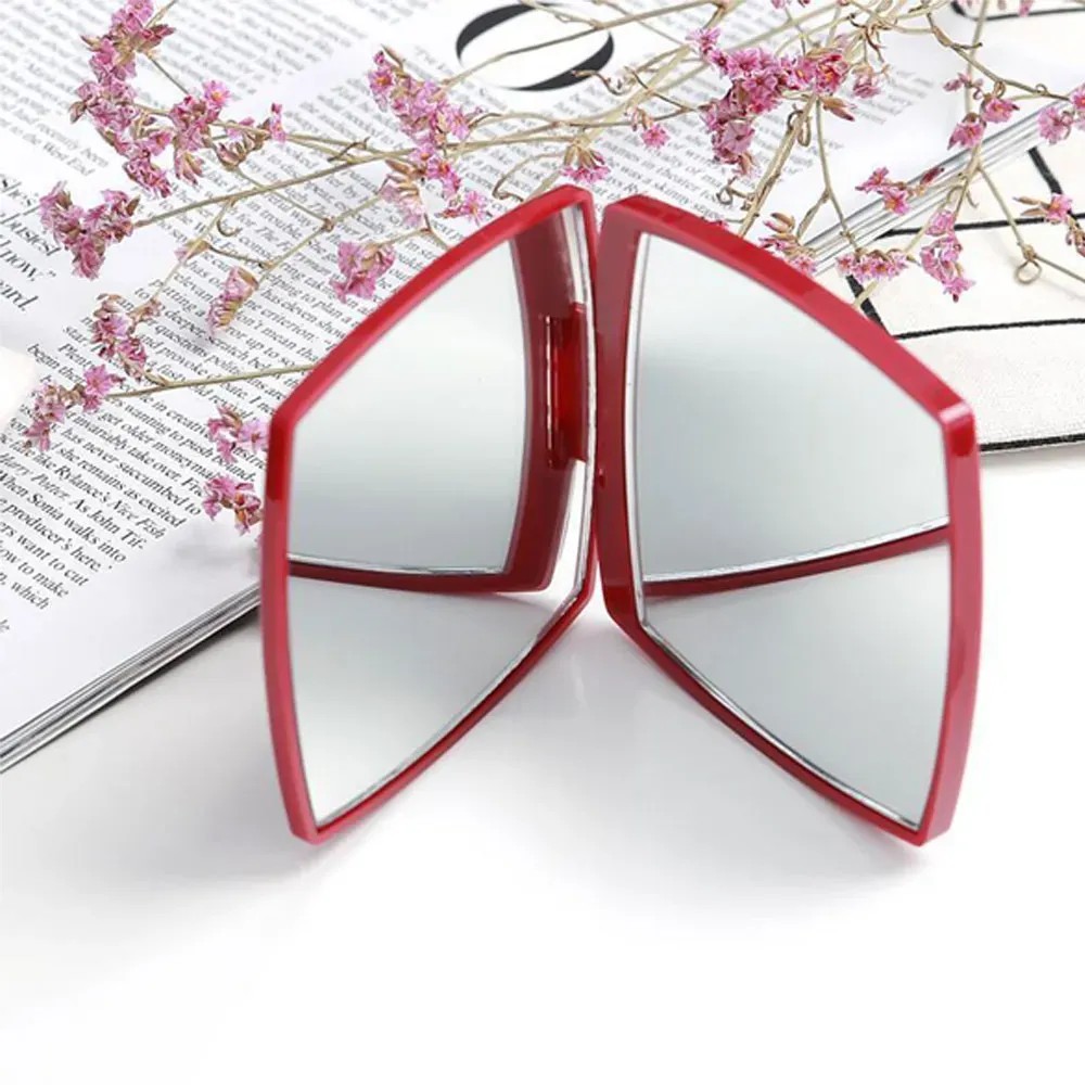 2021 Red Fashion Classic Folding Double Side Mirror Portable Hd Make-up Mirror And Magnifying Mirror With Flannelette BagGift Box For VIP Client