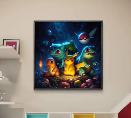 لوحة تلوين DIY ببوكيمون شارizard - فسيفساء 5D مطرزة للأطفال