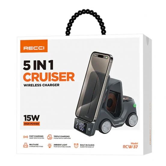 • شاحن وايرلس 5 في 1 شكل العربيه الترند