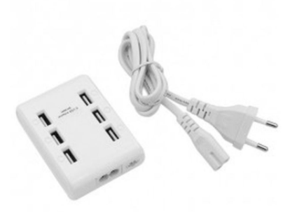 ماكس فون شاحن USB بستة منافذ أبيض