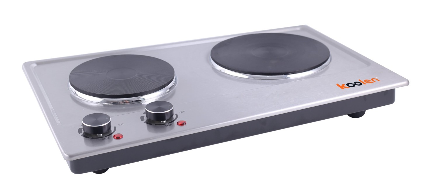 طباخ كهربائي كولين شعلتين – 1500 وات فضي 816105004