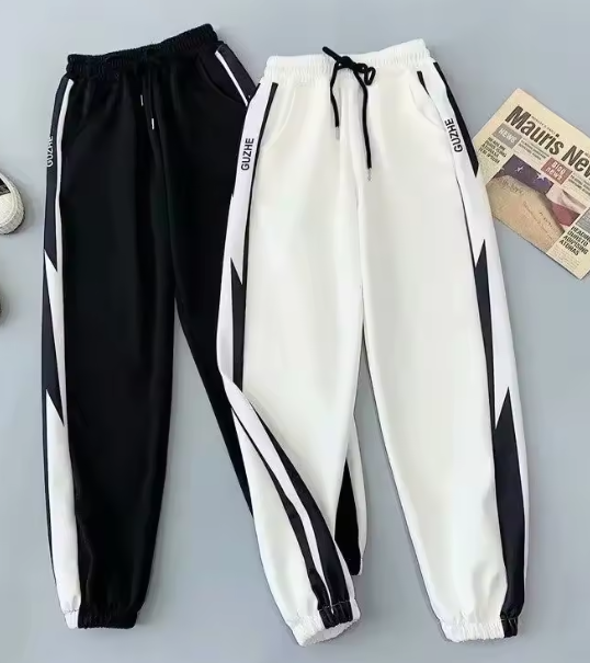 بنطال رياضي نسائي عالي الخصر بقصة مستقيمة – ربيع/خريف 2023