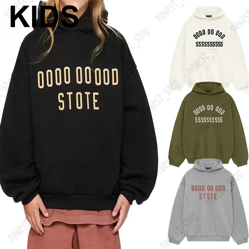 Kids Boys Girls Hoodies Classic Letterge كبيرة الحجم فضفاضة فضفاضة فضفاضة مصفرة بلوزات سبيان سولوفر الأطفال التزلج على لوح بيسبول رمادي رمادي غطاء القطن