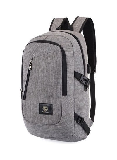 ريتش آند فيمس حقيبة ظهر خفيفة الوزن مناسبة للطلاب رمادي
