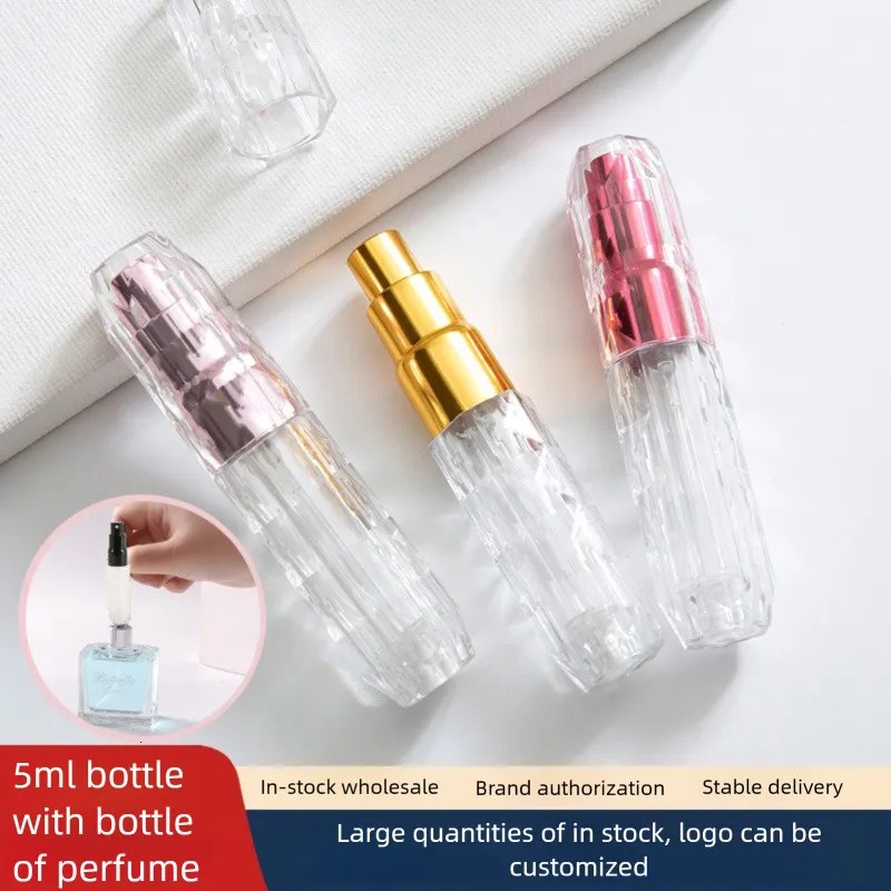 زجاجة عطر كريستال ديا 5 مل، موزع ذاتي الضخ، عبوة إعادة تعبئة مباشرة من الأسفل، زجاجة عطر محمولة