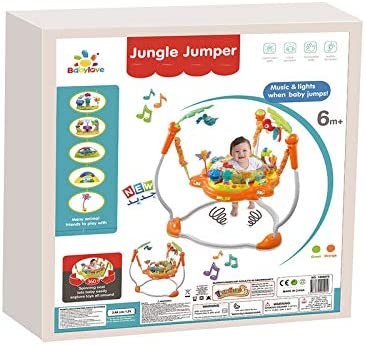 مشاية تعليق هزاز مع العاب برتقالي