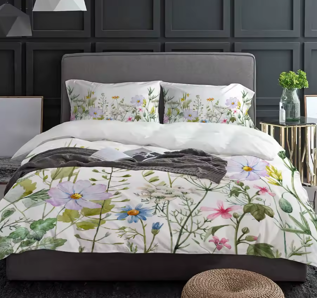 طقم سرير زهرة الفانيليا – 3 قطع