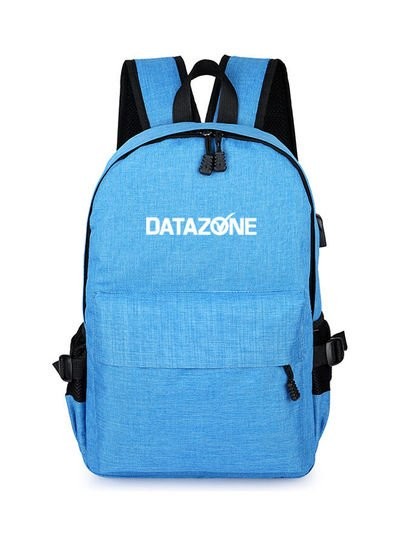 داتا زون حقيبة ظهر بمنفذ شحن يو اس بي مناسبة للسفر أزرق