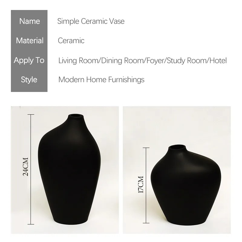 Customizable Nordic-style ceramic small flower vase home decoration flower arrangement creative simple dried flower TV cabinet dining table decoration