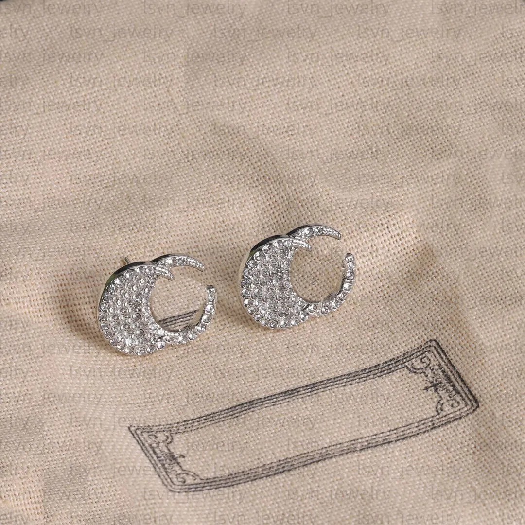 Designer stud earrings full of Diamond jewelry S925 silver earrings diamond stud gift for women jewelry