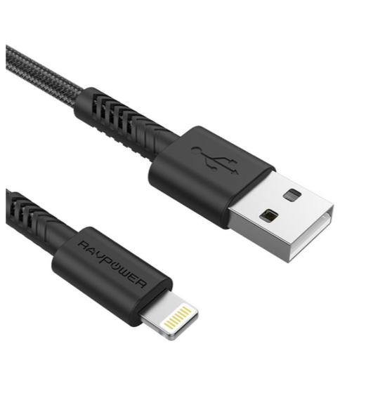 راف باور RP-CB042 كابل مزامنة بيانات المنفذ Lightning أسود