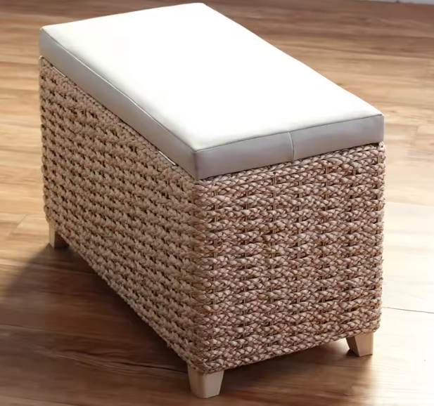 مقعد تخزين أحذية خشبي طويل – صندوق منظم للمدخل والجلوس