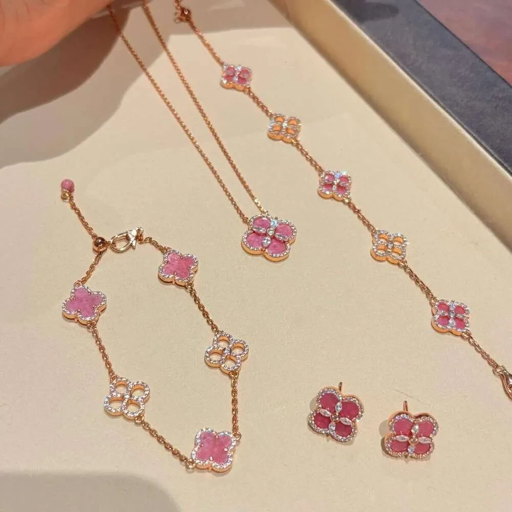 designer Jewelry Chain Link Chain Adjustable Clover Bracelet Rose Gold Color Ladies Double Layer Women Jewelry Free ShipmentLink