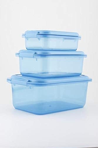 لامبارت طقم حافضات طعام مستطيل3 قطع 500مل+1لتر+1.7لتر