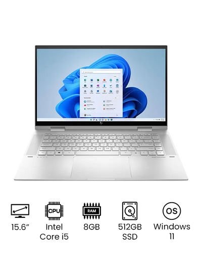 لاابتوب اتش بي ENVY x360 | Gidget 21C2 | كور i5-1155G7 رباعي | 8 جيجا بايت DDR4 3200 | و 512 جيجابايت من قيمة PCIe | إنتل إيريس إكس إي | لمس / 15.6 FHD IPS 400 شمعة في انش وبصمة إصبع